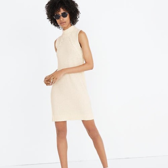 Madewell Stitch-Mix Mockneck Sweater Dress Size L - Picture 2 of 8